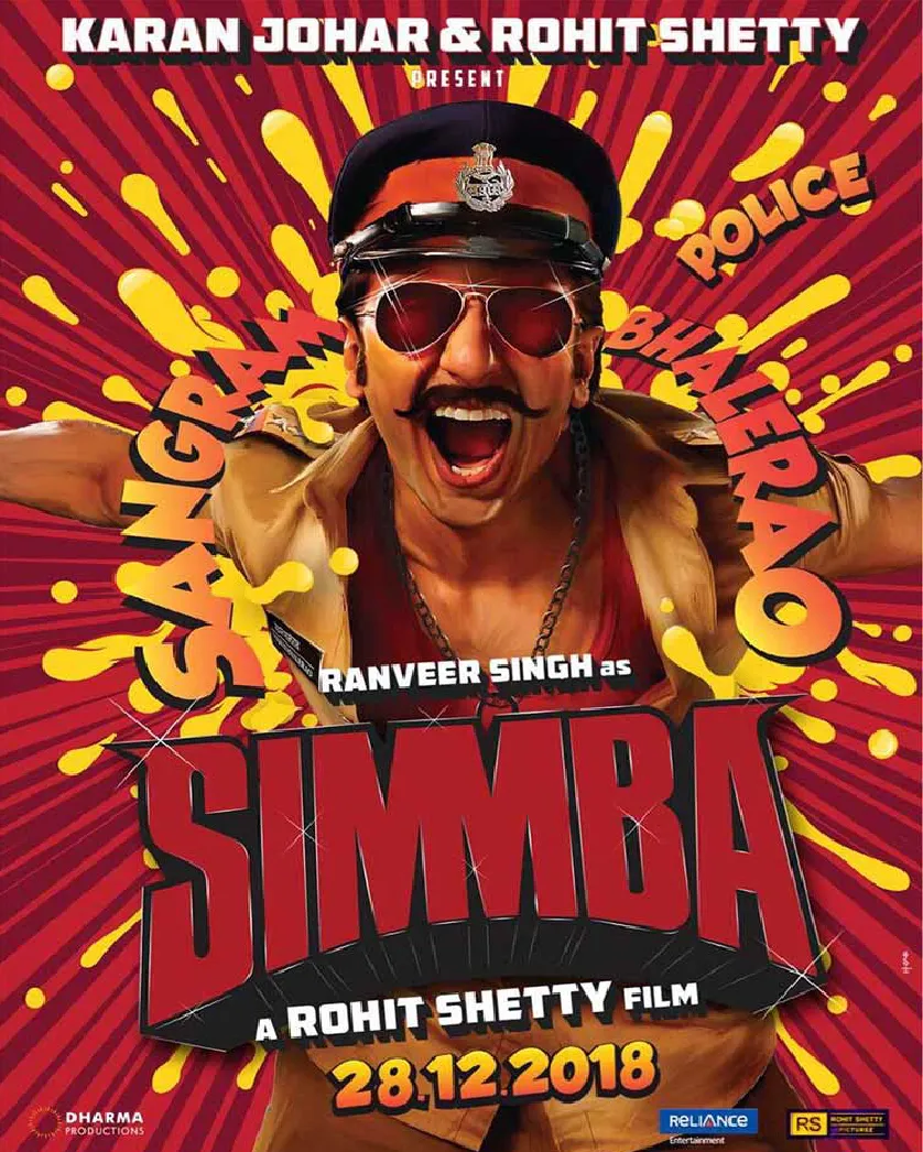 Simmba — Rohit Shetty Picturez & Reliance Entertainment